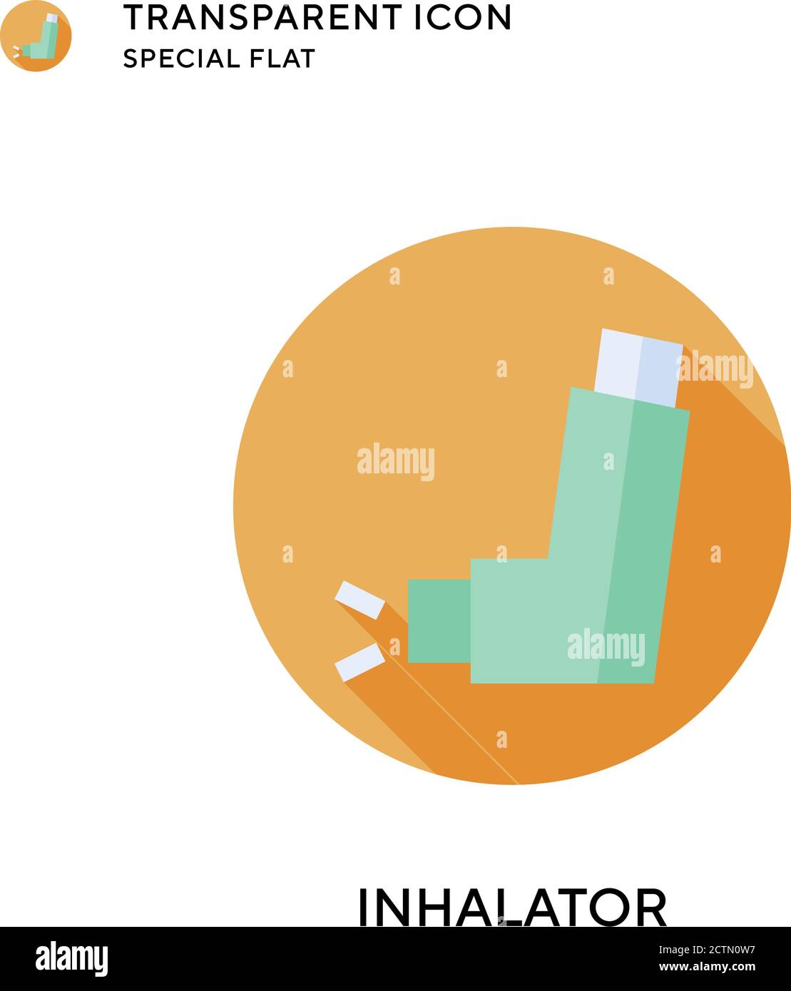 Symbol für Inhalator-Vektor. Flache Illustration. Vektor EPS 10. Stock Vektor