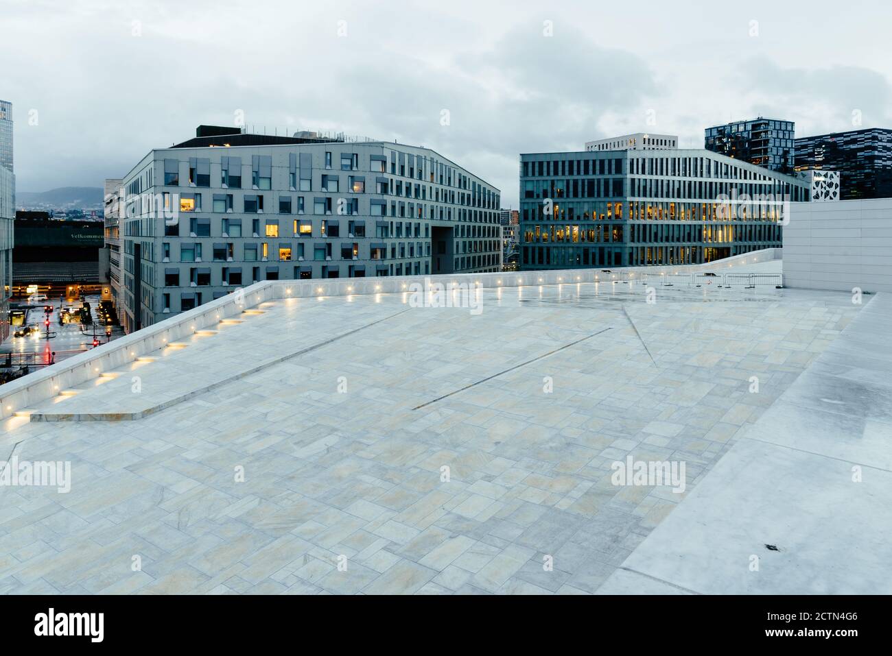Moderne Luxus-Wohn- und Bürogebäude in Barcode Project Area Im Zentrum von Oslo Stockfoto