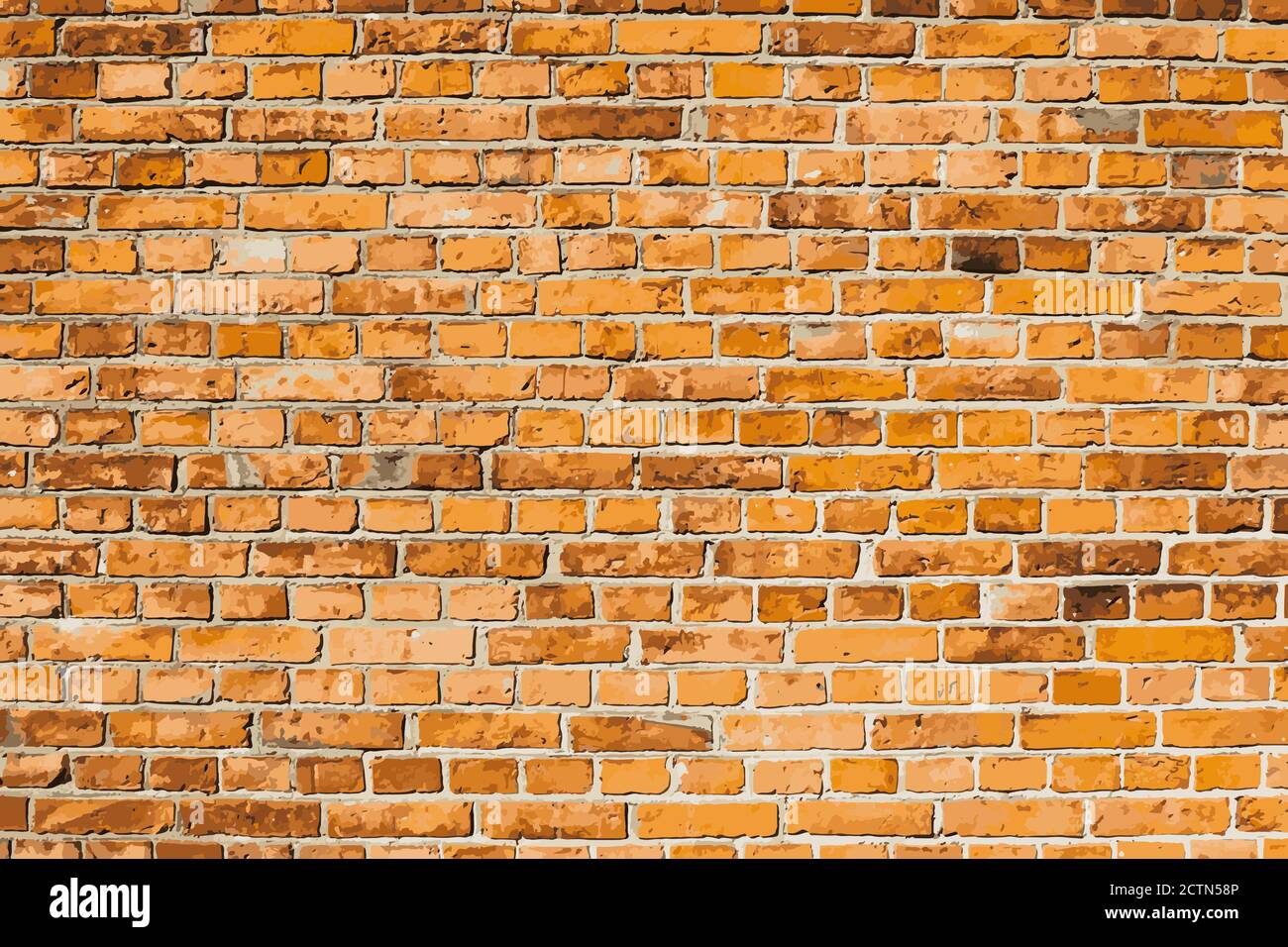 Alter alter Ziegelstein Wand Braun Farbe der strukturierten grungy Hintergrund. Vektorgrafik Stock Vektor