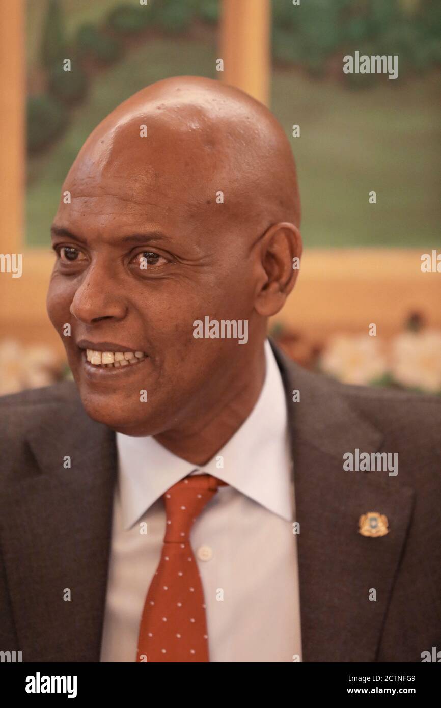 ABSHIR ADEN FERRO KANDIDAT SOMALISCHE PRÄSIDENTSCHAFTSWAHL Stockfoto