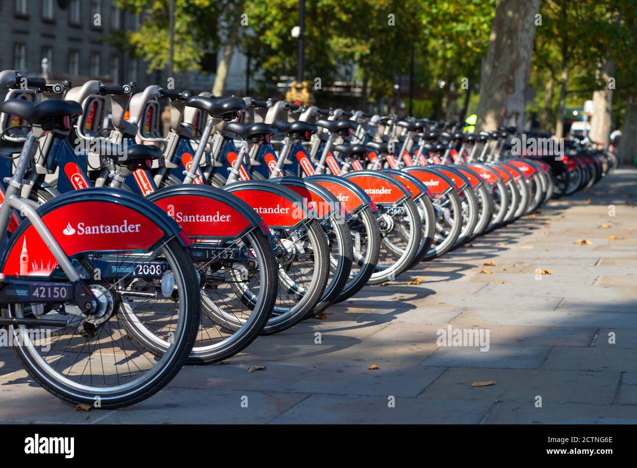 Boris Bikes, santander Bikes, westminster, london, uk Stockfoto