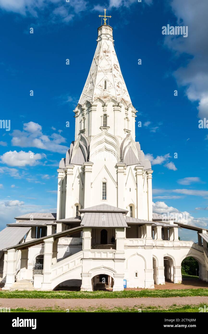 Moskau, Russland – 6. Juli 2017. Ascension Kirche in Kolomenskoe Museum-Reserve in Moskau. Erbaut zwischen 1530 und 1532 für Großfürst Wassili III Stockfoto