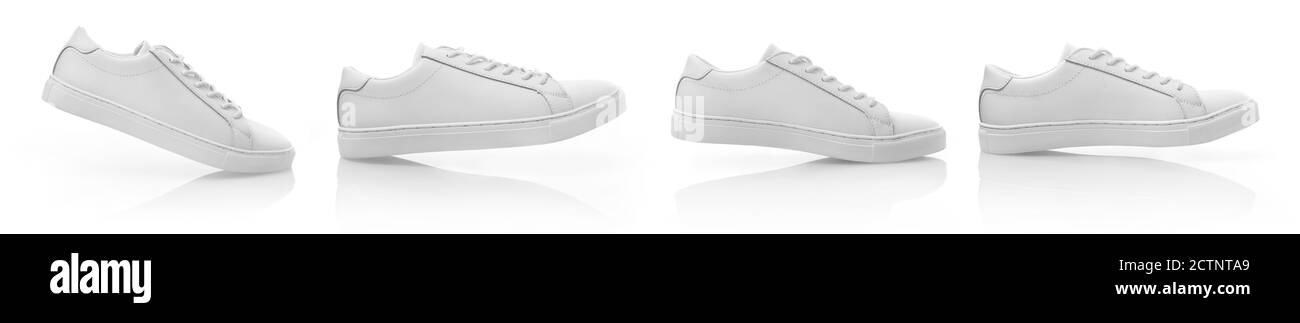 Wanderschuhe isoliert auf weiß Stockfoto