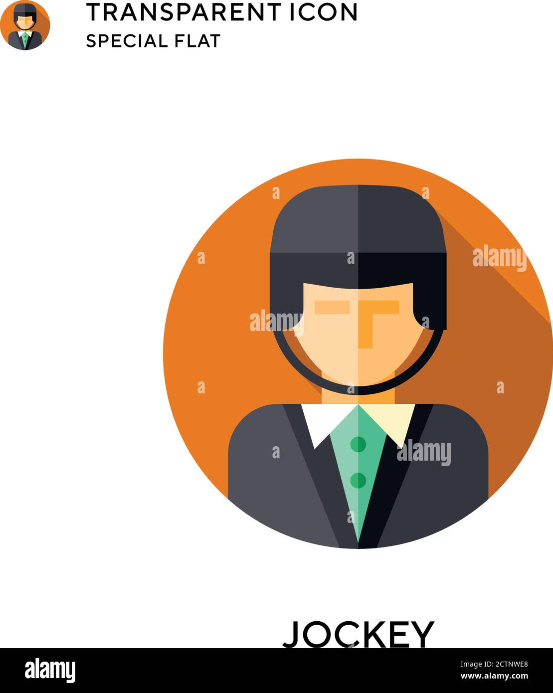 Jockey-Vektor-Symbol. Flache Illustration. Vektor EPS 10. Stock Vektor