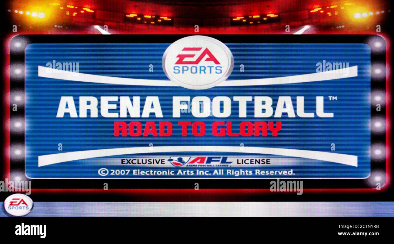 Arena Football Road to Glory – Sony PlayStation 2 PS2 - nur für redaktionelle Zwecke Stockfoto