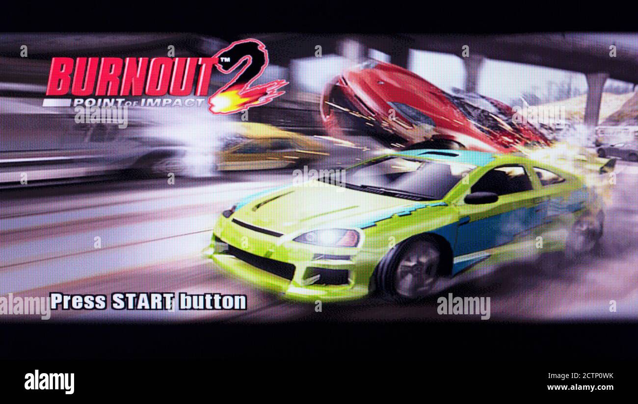 Burnout 2 – Point of Impact – Sony PlayStation 2 PS2 – nur für redaktionelle Zwecke Stockfoto