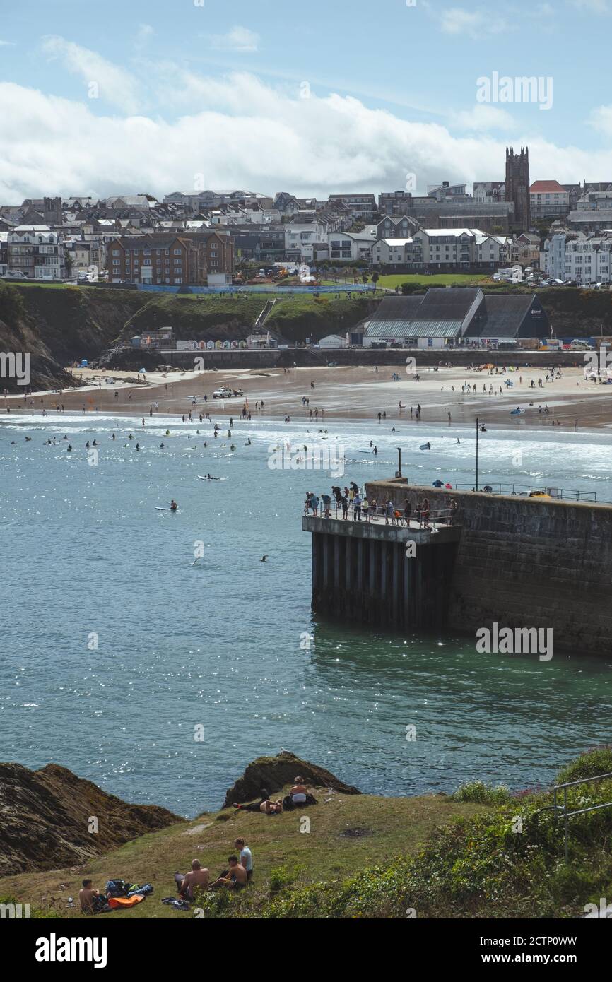 Great Western Beach, Newquay Stockfoto