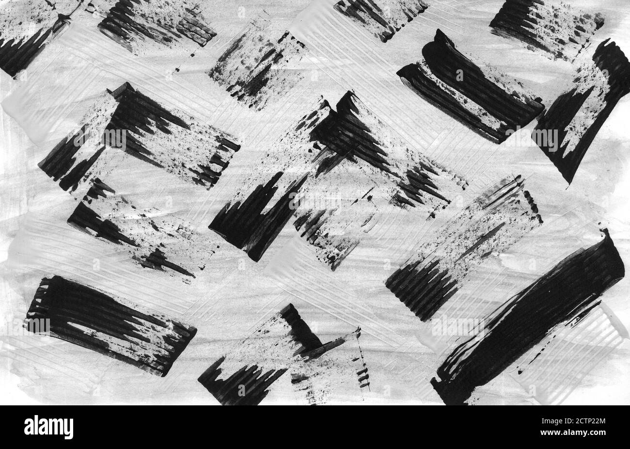 Abstrakt gewellt Aquarell Gouache strukturierte Pinselstriche Hintergrund auf Papier. Nahaufnahme Stockfoto