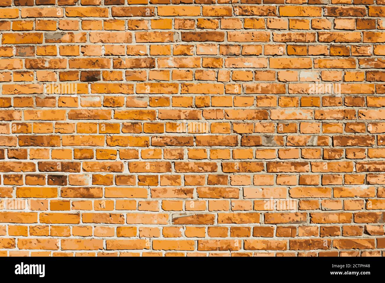 Alter alter Ziegelstein Wand Braun Farbe der strukturierten grungy Hintergrund. Vektorgrafik Stock Vektor