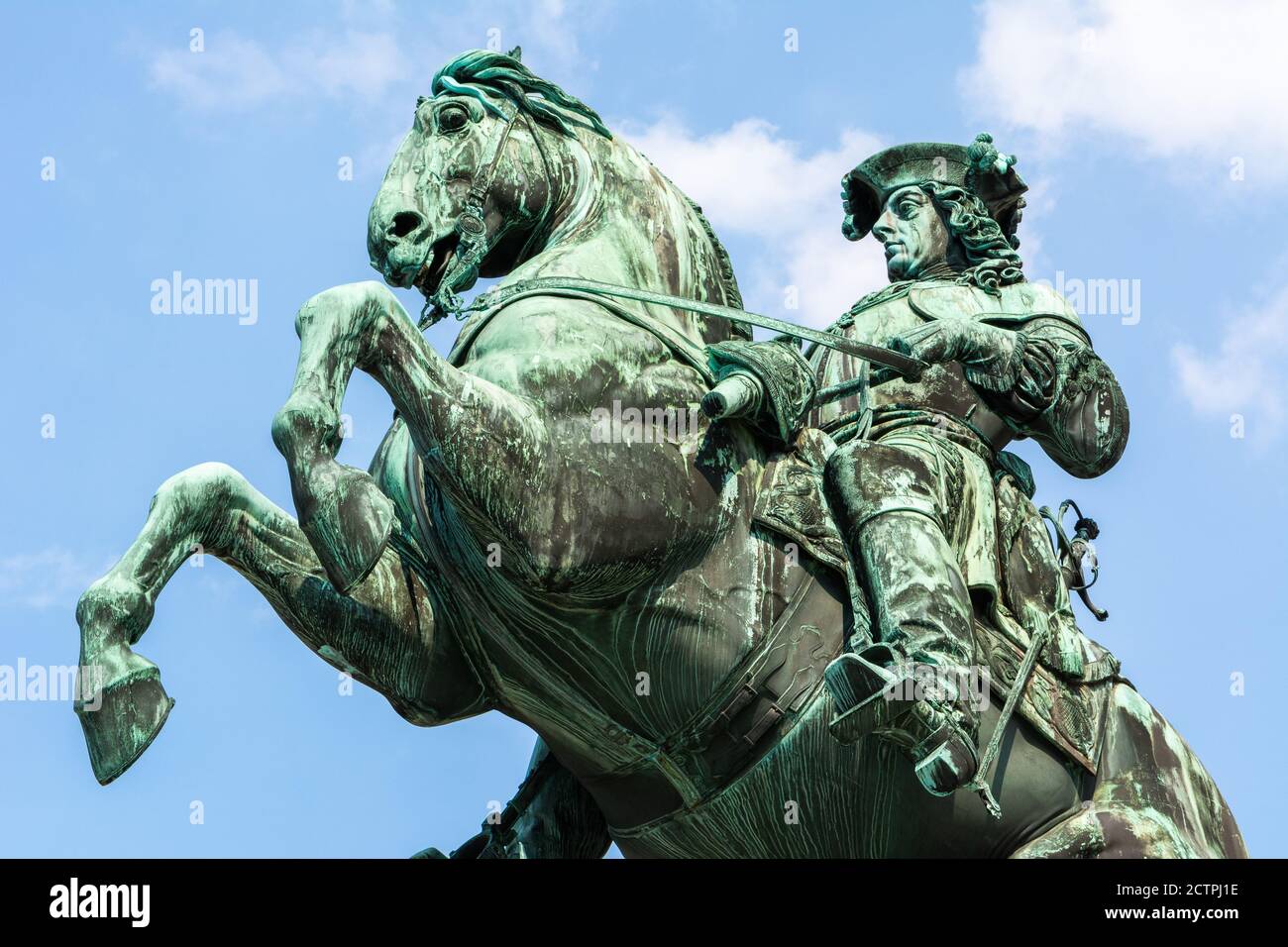 Wien, Österreich – 3. Juni 2017. Denkmal für Kaiser Franz Josef I. am Josefsplatz in Wien. Die Statue wurde zwischen 1795 und 1807 errichtet Stockfoto