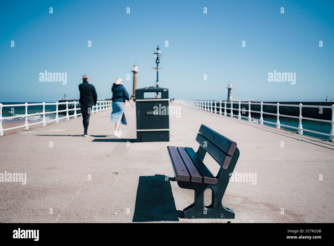 Whitby Pier Stockfoto