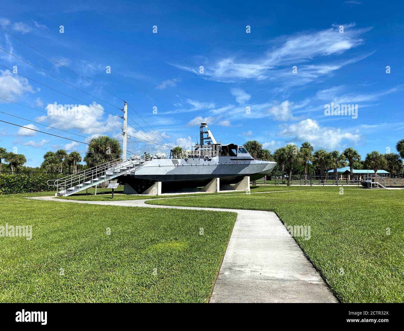 Ft. Pierce,FL/USA-9/17/20: Die MK V ist eine mittelgroße Spezialoperationen Assault Craft, die von Navy Robben im Kampf verwendet wird. Stockfoto