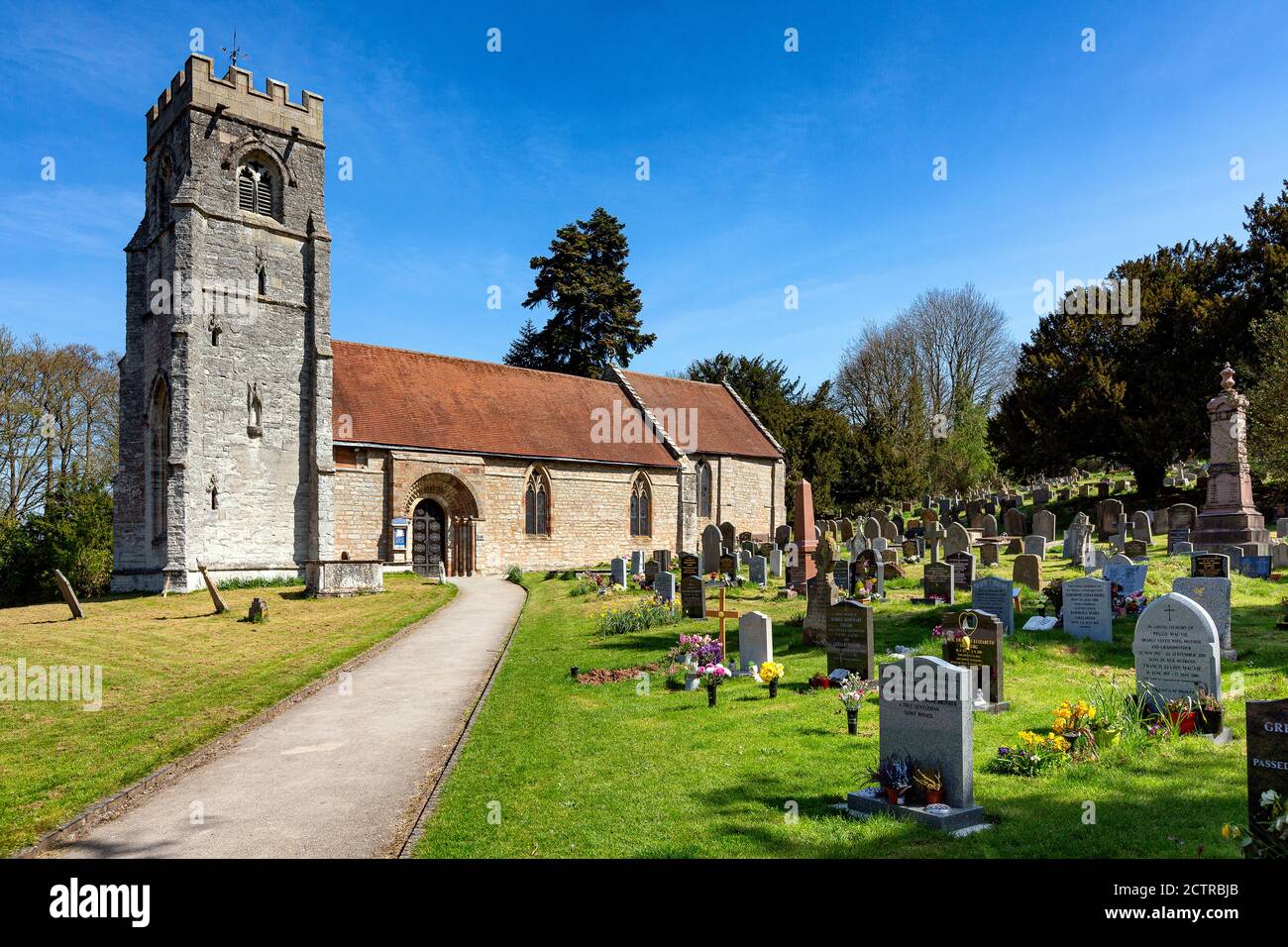 St. Nicholas' Pfarrkirche, Beaudesert, Warwickshire, England. Stockfoto