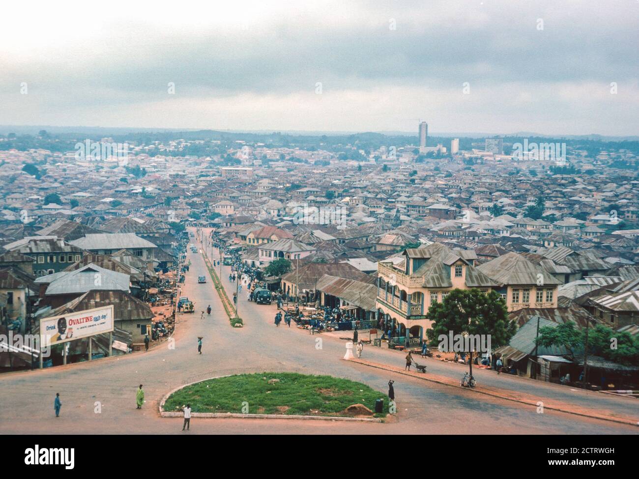 Ibadan, Nigeria. Blick auf die Stadt vom Mapo Hill, Juli 1962. Stockfoto