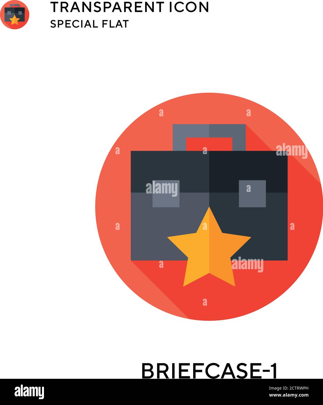 Vektorsymbol Aktenkoffer-1. Flache Illustration. Vektor EPS 10. Stock Vektor