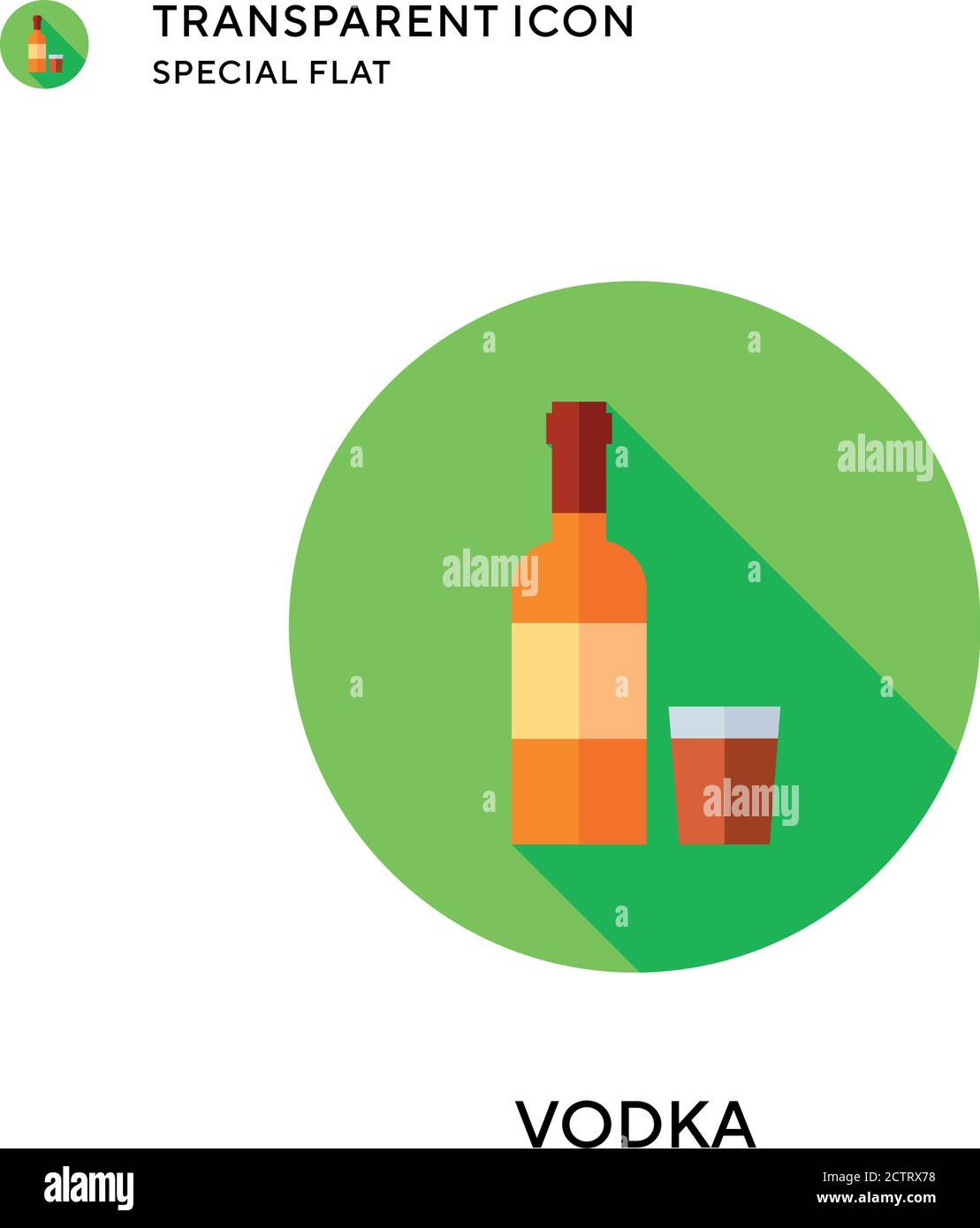 Vodka-Vektorsymbol. Flache Illustration. Vektor EPS 10. Stock Vektor