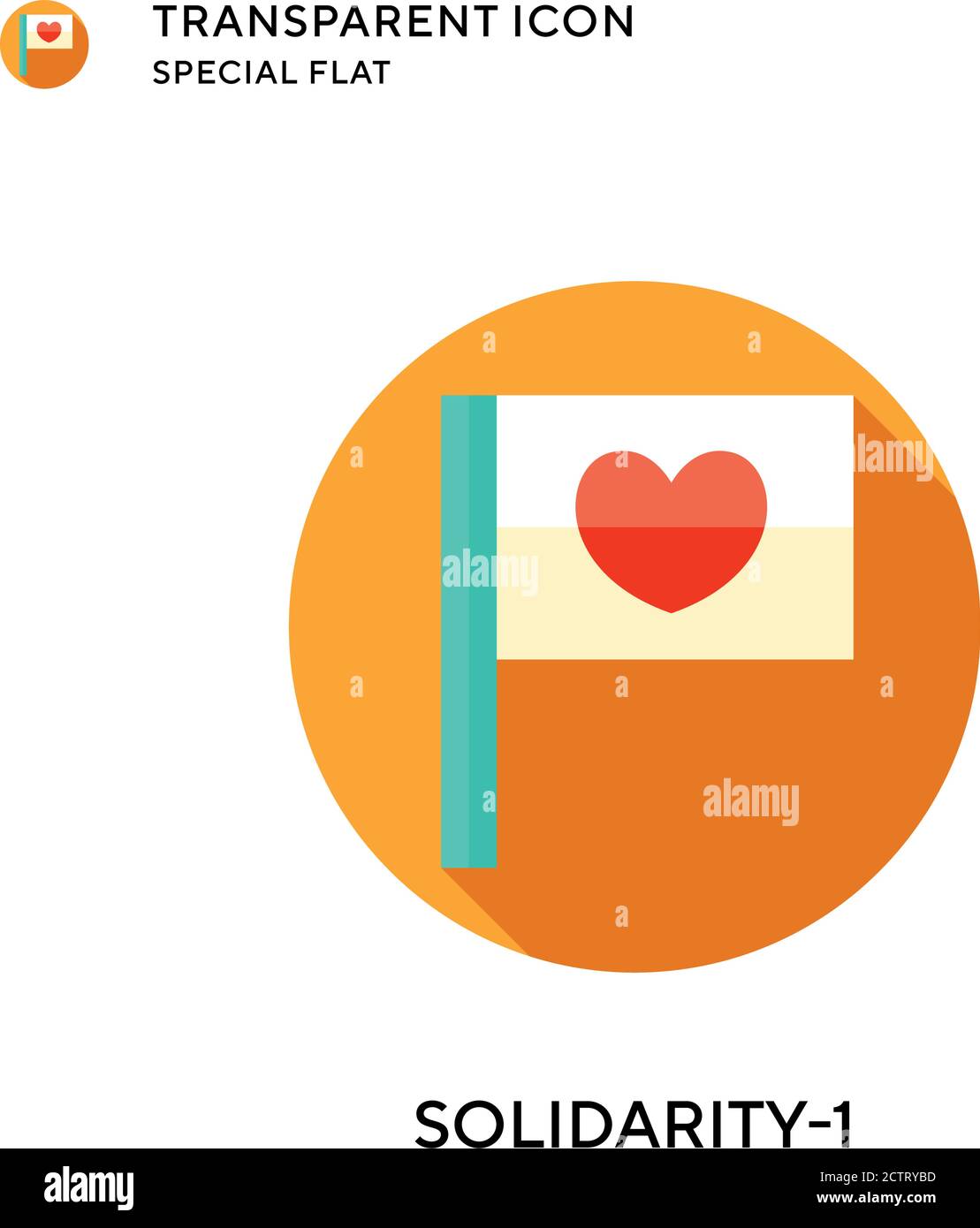 Solidarität-1 Vektorsymbol. Flache Illustration. Vektor EPS 10. Stock Vektor