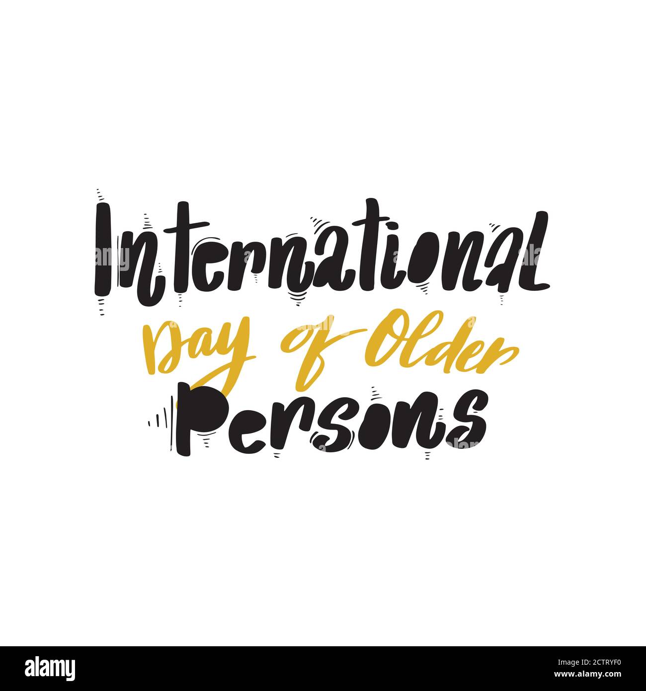 Internationale Tag der älteren Personen Design-Vorlage. Design für Banner Stock Vektor