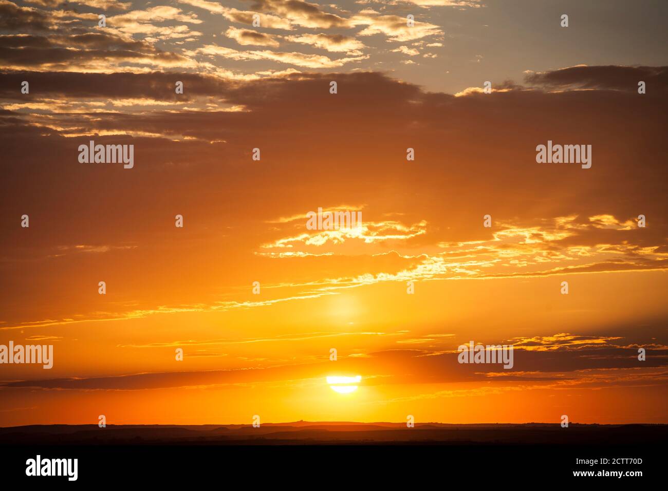 USA, South Dakota, Cloudscape mit untergehenden Sonne Stockfoto