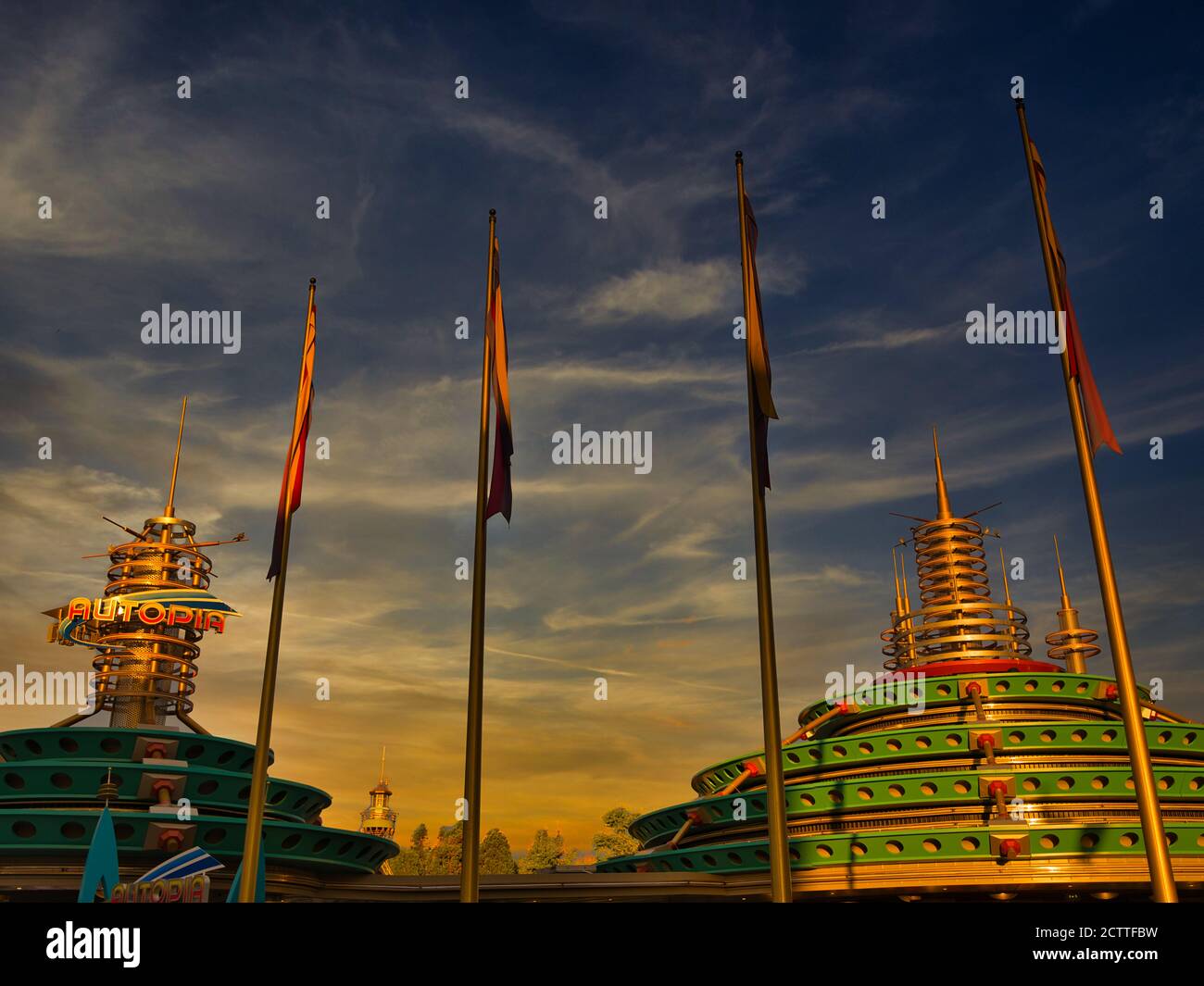 Autopia, Disneyland Paris, Marne-la-Vallée, Paris, Frankreich, Europa Stockfoto