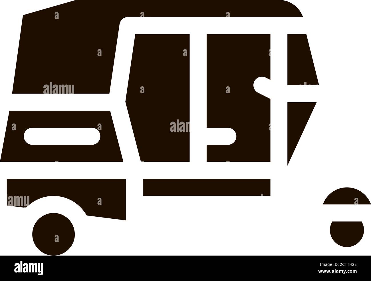 Öffentliche Verkehrsmittel Rickshaw Vektor-Symbol Stock Vektor