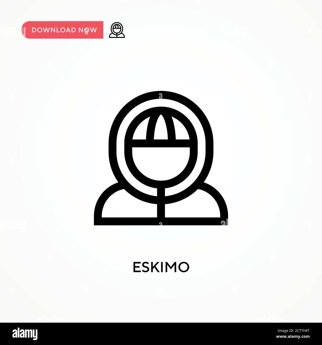 Eskimo-Vektorsymbol. . Moderne, einfache flache Vektor-Illustration für Website oder mobile App Stock Vektor