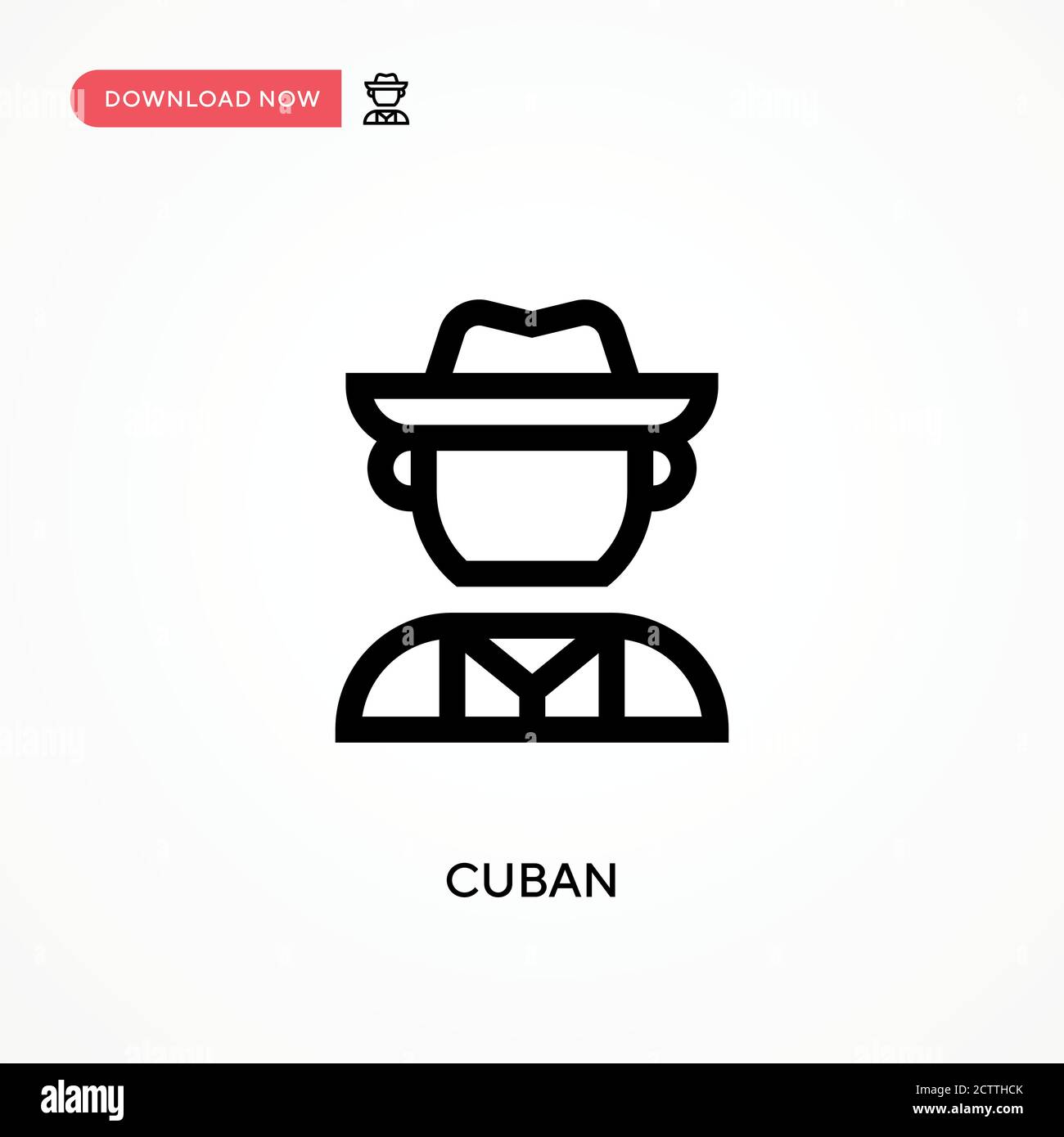 Kubanisches Vektorsymbol. . Moderne, einfache flache Vektor-Illustration für Website oder mobile App Stock Vektor
