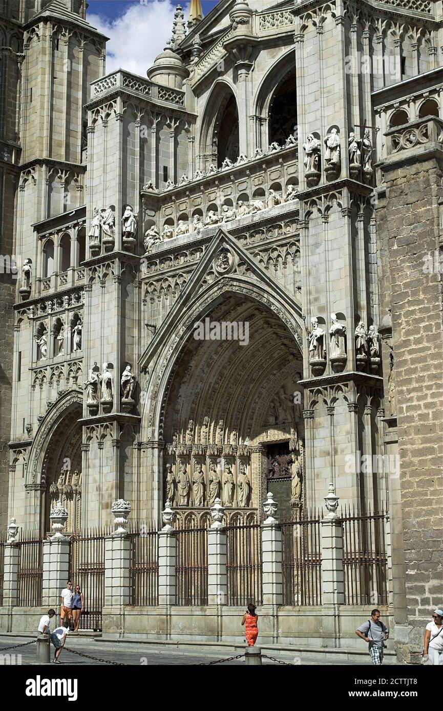 Toledo, España Hiszpania, Spanien, Spanien; Kathedrale Santa Maria Primas; Kathedrale Santa María; Katedra Najświętszej Marii Panny 托莱多主教座堂 Portal Stockfoto