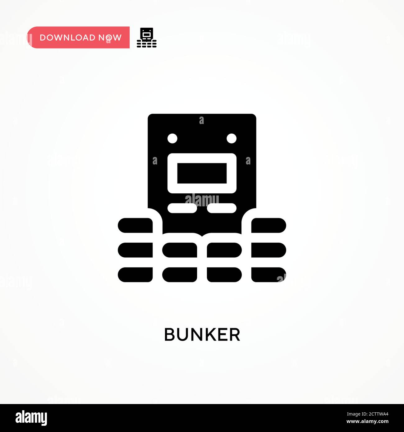 Symbol für Bunker-Vektor. . Moderne, einfache flache Vektor-Illustration für Website oder mobile App Stock Vektor