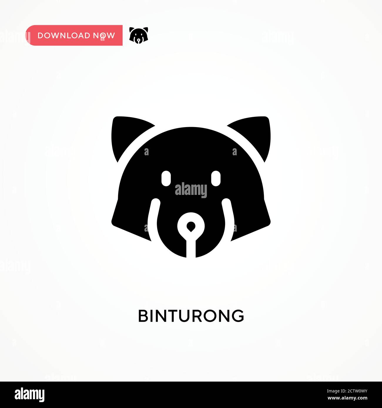 Binturong-Vektor-Symbol. . Moderne, einfache flache Vektor-Illustration für Website oder mobile App Stock Vektor
