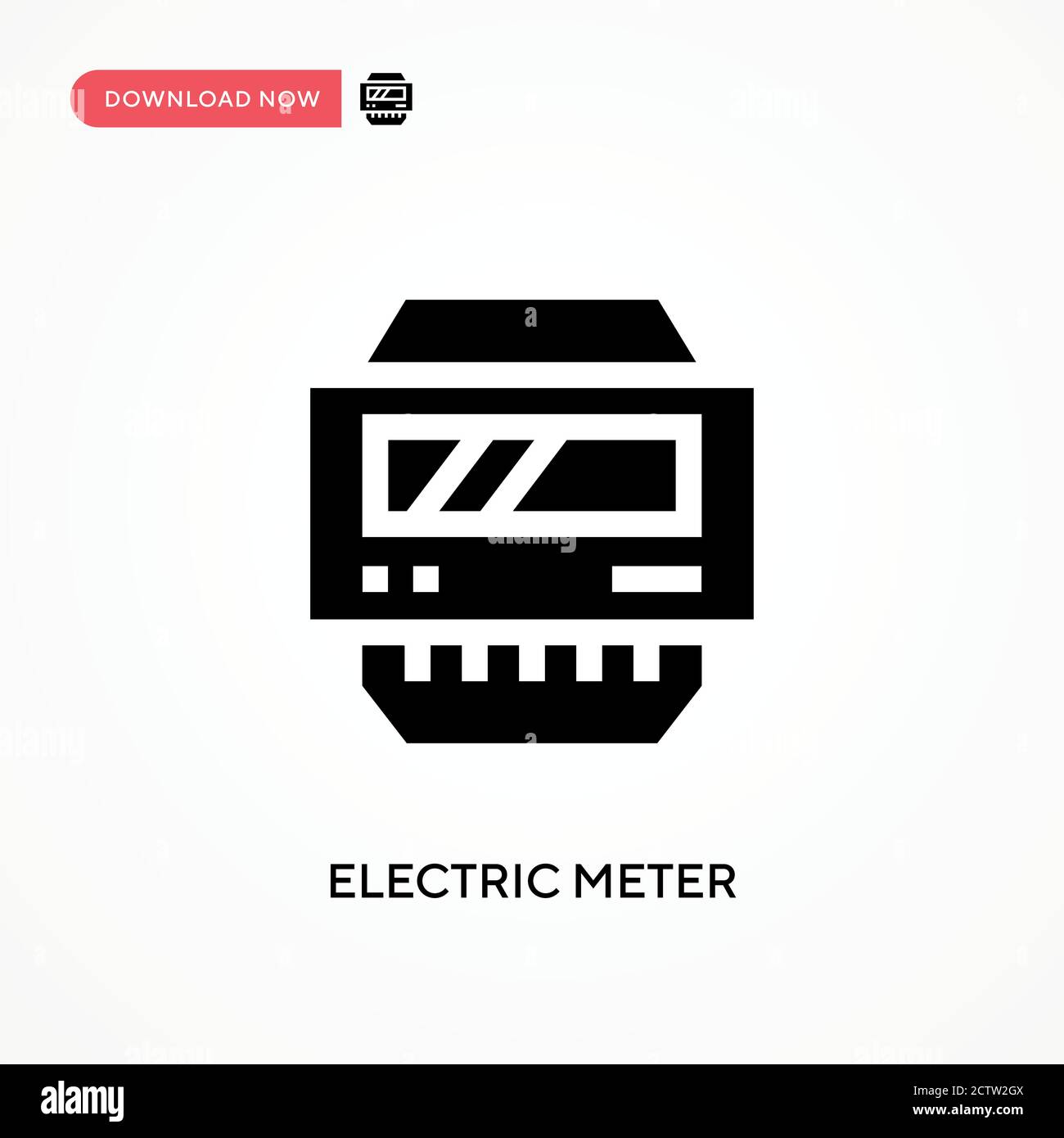 Vektorsymbol für elektrisches Messgerät. . Moderne, einfache flache Vektor-Illustration für Website oder mobile App Stock Vektor
