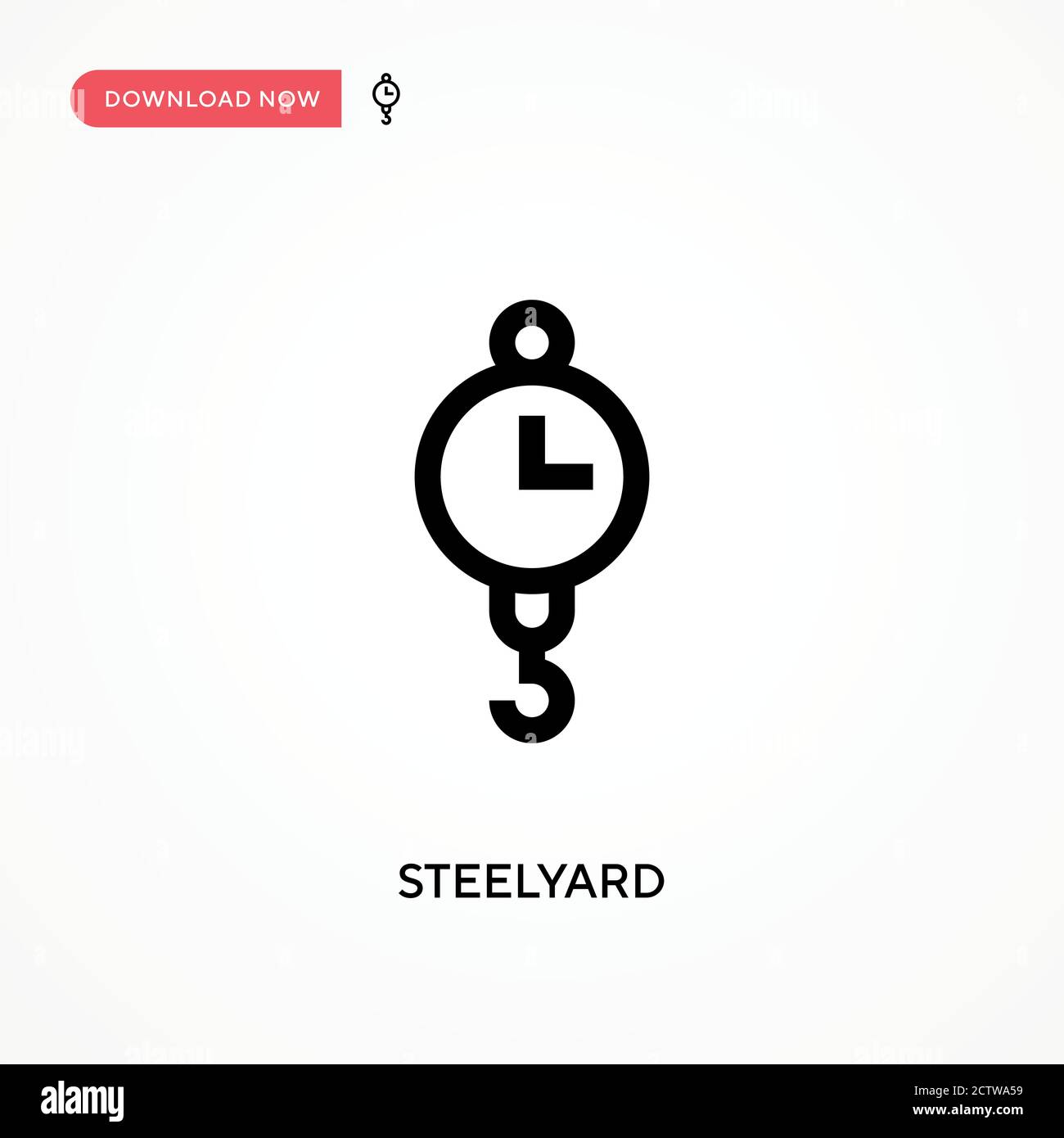 Vektorsymbol „Steelyard“. . Moderne, einfache flache Vektor-Illustration für Website oder mobile App Stock Vektor