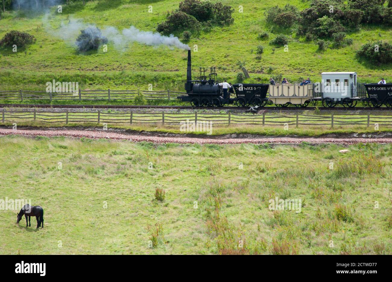 Pockerley Wagonway, Beamish Open Air Museum, Durham, England Stockfoto