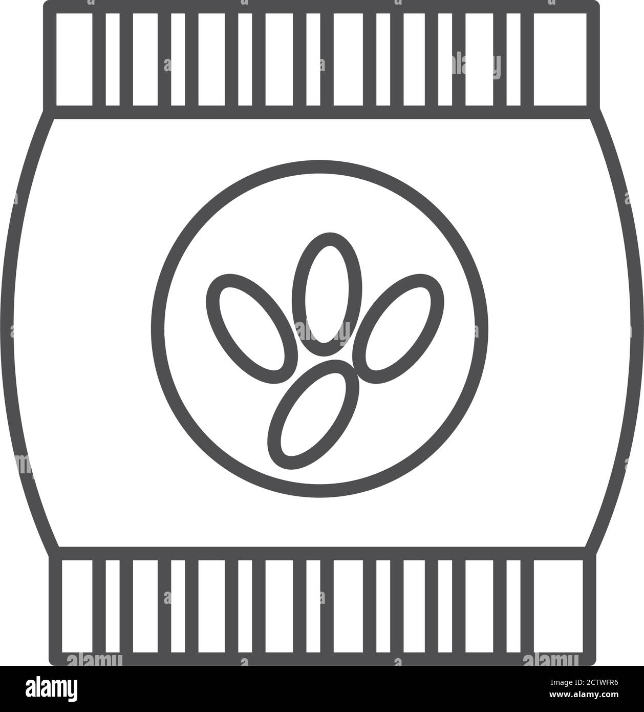 Gartenarbeit, Sack Getreide Lebensmittel Linie Symbol Stil Vektor Illustration Stock Vektor