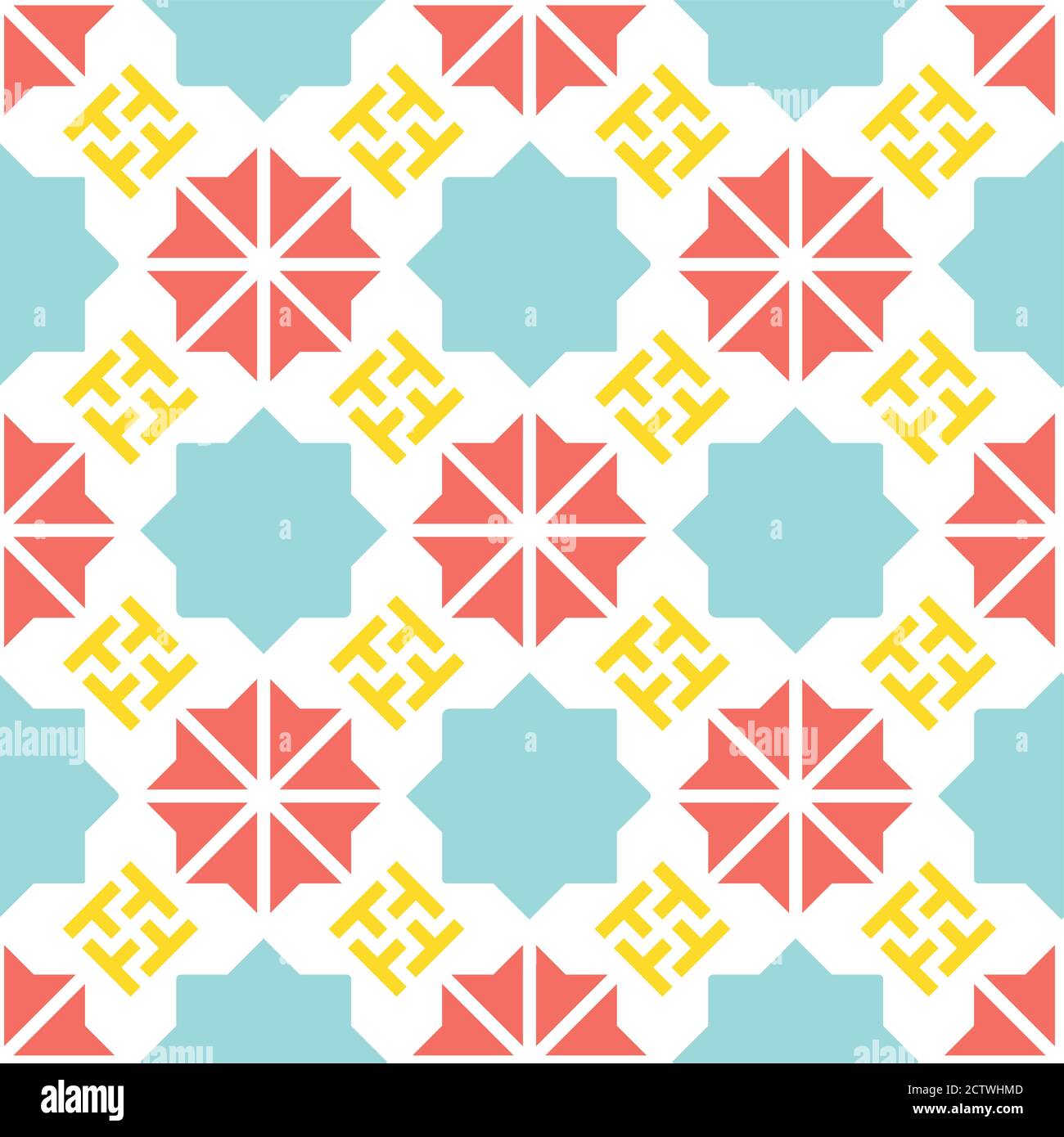 Geometrisches Farbvektormuster. Nahtlose geometrische Wiederholung Muster für Stoff-Design, Stoff, Textil Stock Vektor