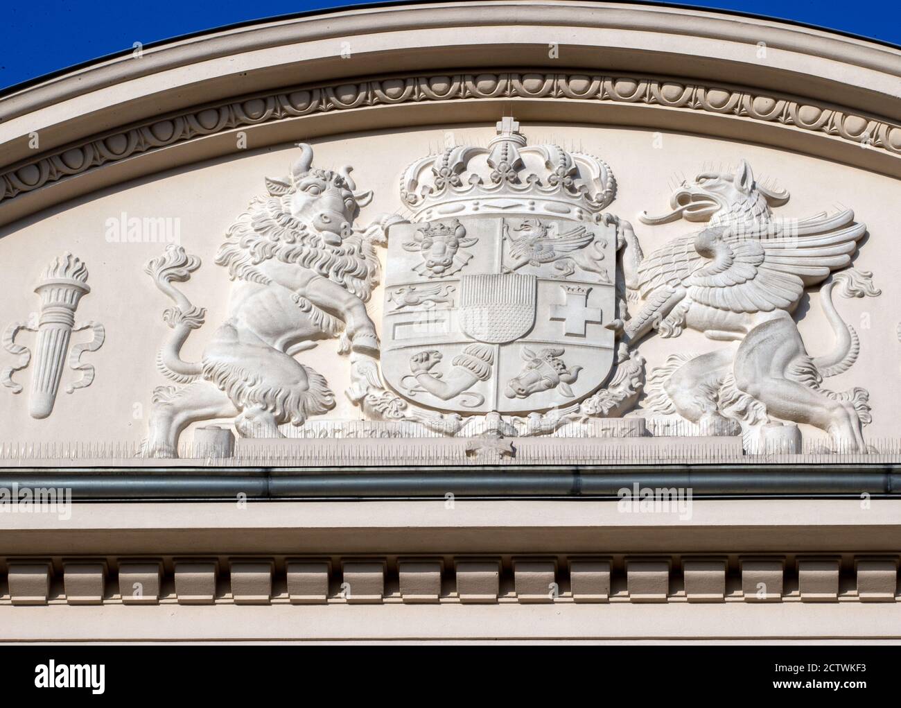 Schwerin, Deutschland. September 2020. Das Gebäude des Schweriner Landgerichts am Demmler-Platz. Quelle: Jens Büttner/dpa-Zentralbild/ZB/dpa/Alamy Live News Stockfoto