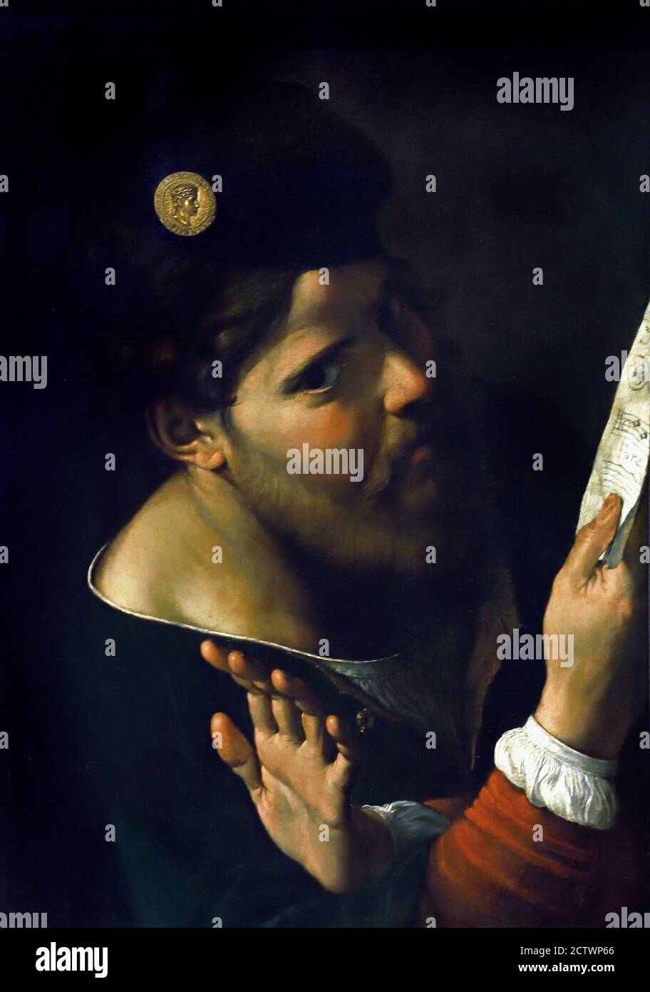 Singender Mann 1615-1625 Angelo CAROSELLI 1585-1652, italienisch, Italien, Stockfoto