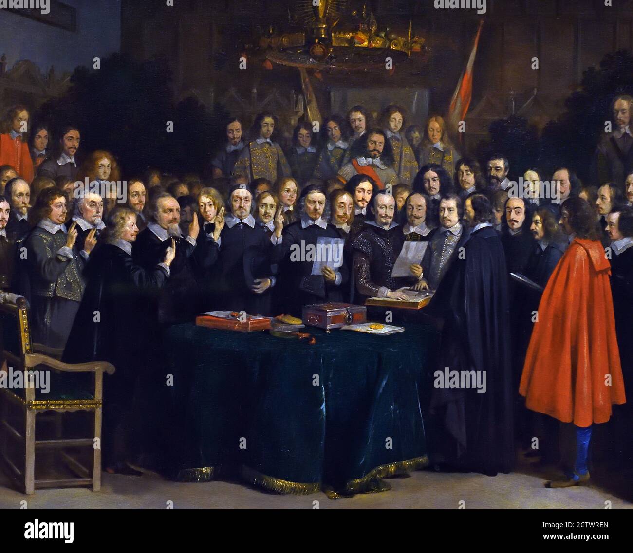 Die Vereidigung des Eid der Ratifizierung des Vertrags Von Münster im Jahr 1648 von Gerard Ter Borch Niederlande Stockfoto