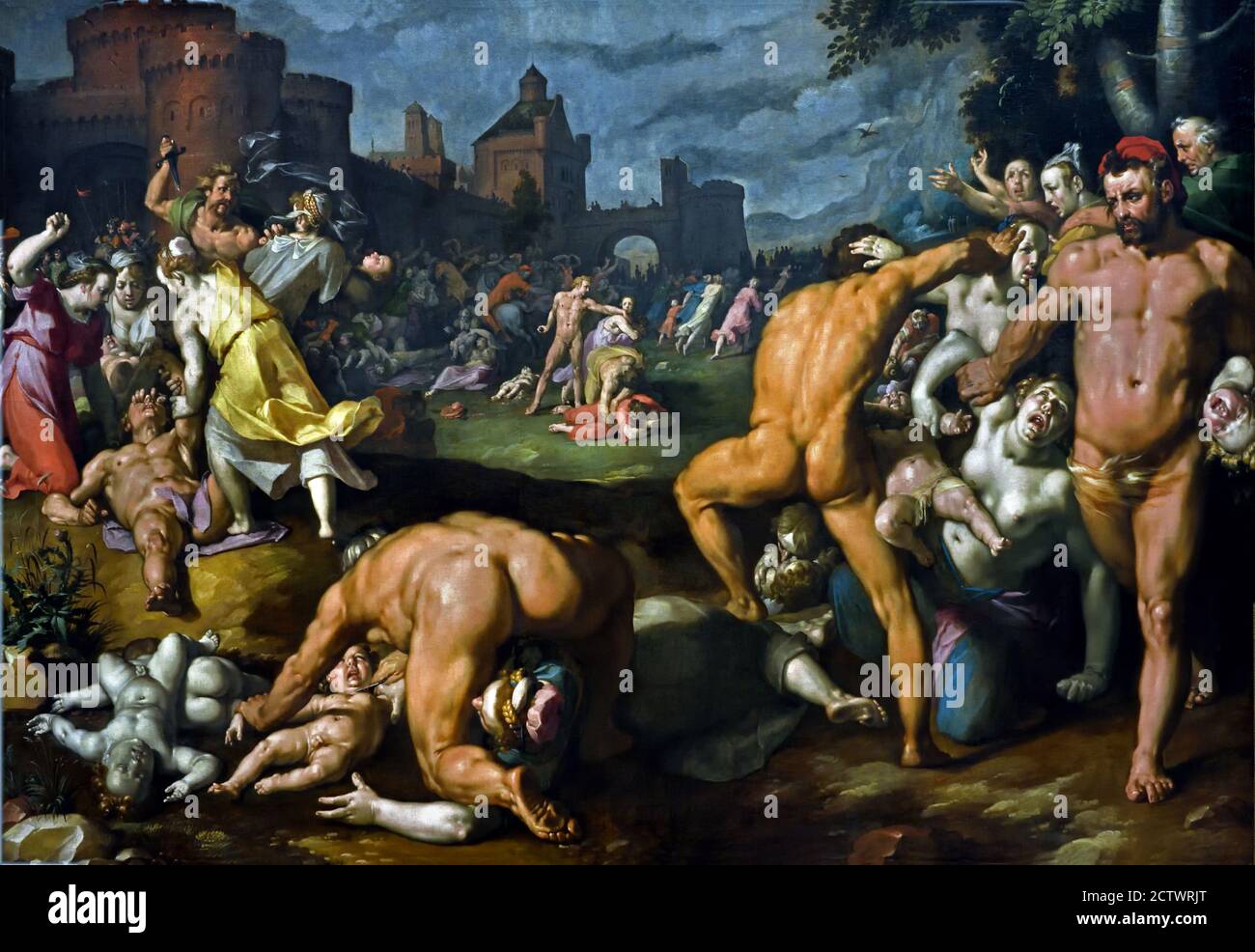 Das Massaker der unschuldigen 1590 Cornelis Cornelisz van Haarlem 1562-1638 Niederländisch Niederlande Stockfoto
