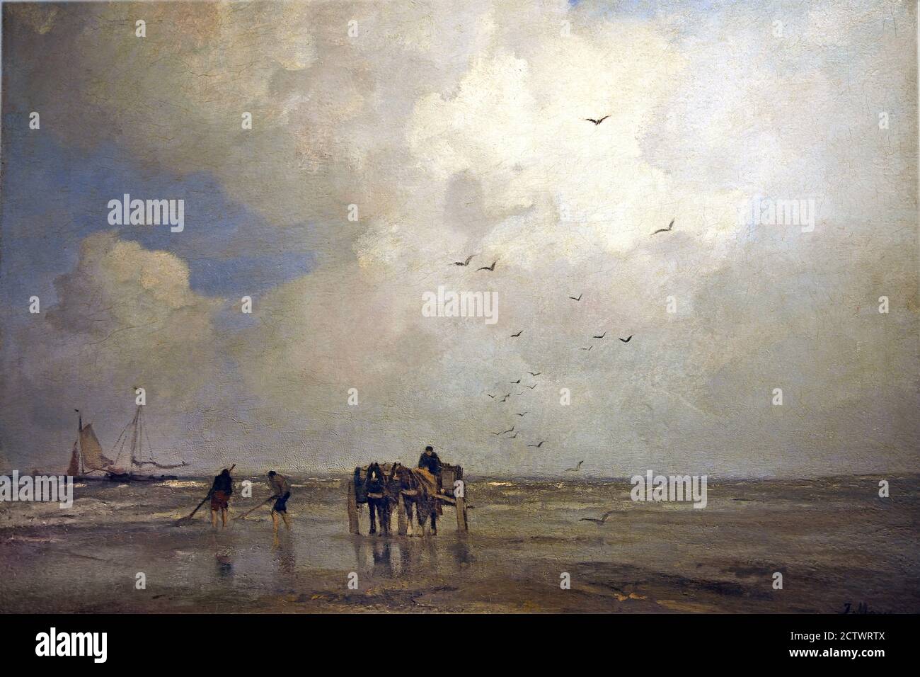 Shell Fishermen 1885 von Jacobus Hendricus Maris 1837-1899 Niederländisch die Den Haag Niederlande Stockfoto