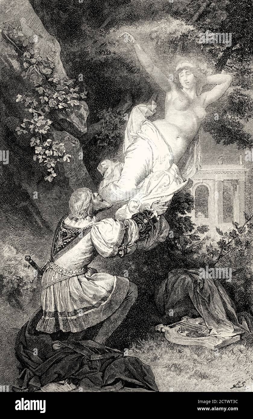 Helen verlässt Faust, dritter Akt, Faust II, Johann Wolfgang von Goethe Stockfoto