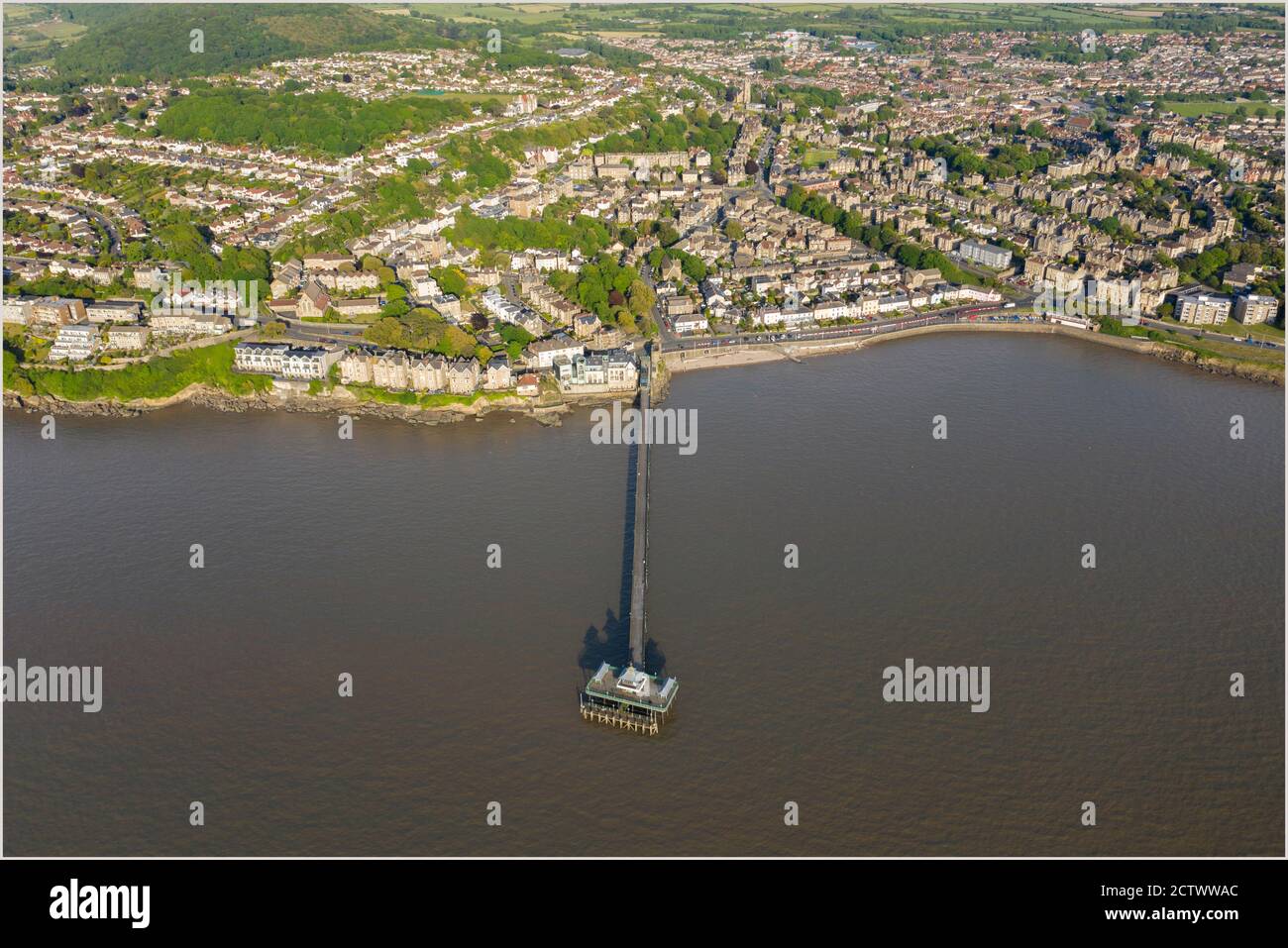 Sommertag über Clevedon Vilage, Südwesten von großbritannien Stockfoto