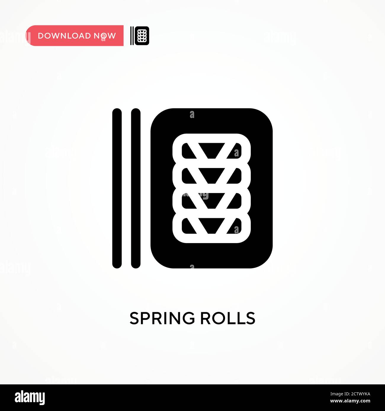 Vektorsymbol für Federrollen. . Moderne, einfache flache Vektor-Illustration für Website oder mobile App Stock Vektor