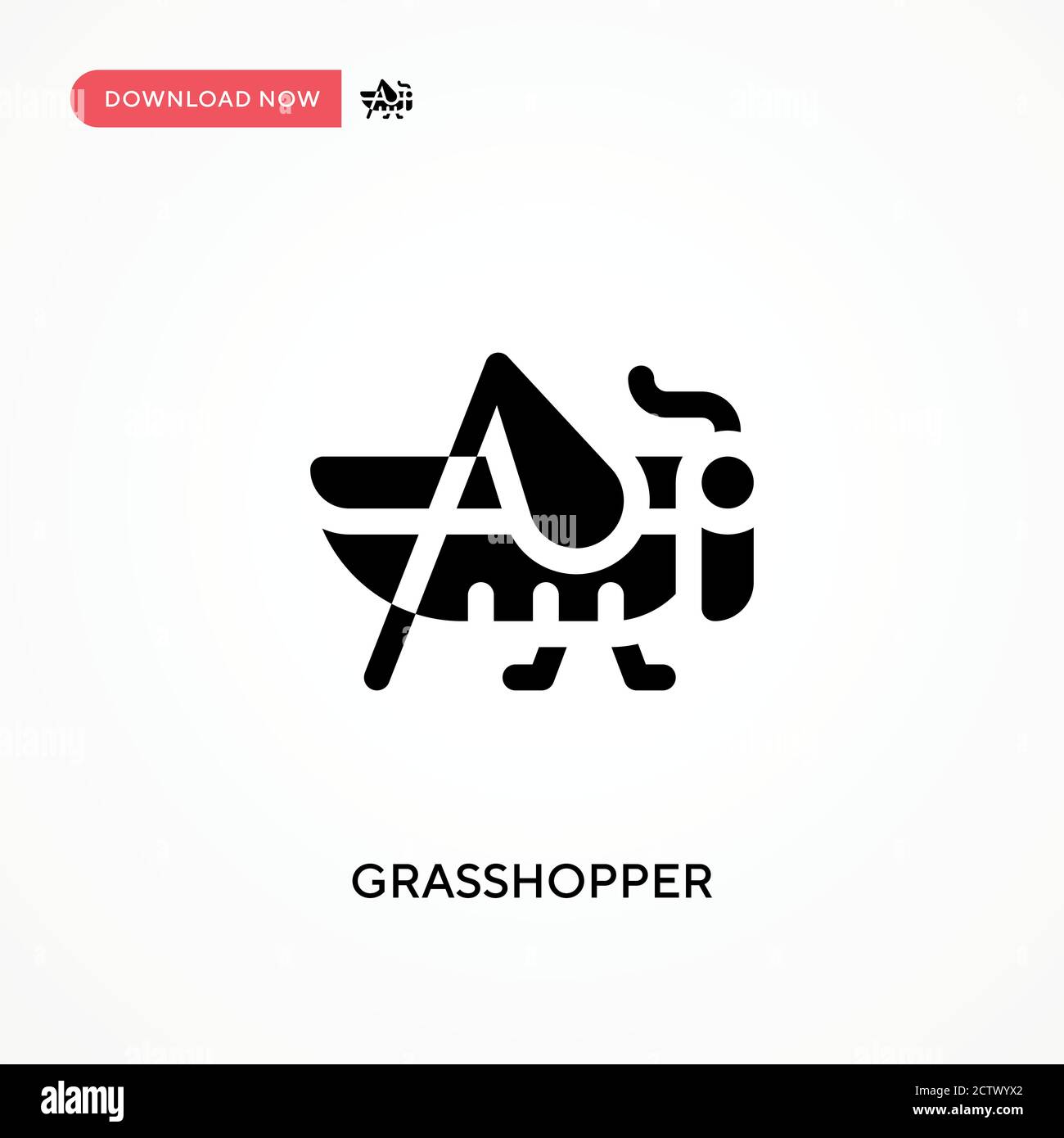 Grasshopper-Vektorsymbol. . Moderne, einfache flache Vektor-Illustration für Website oder mobile App Stock Vektor