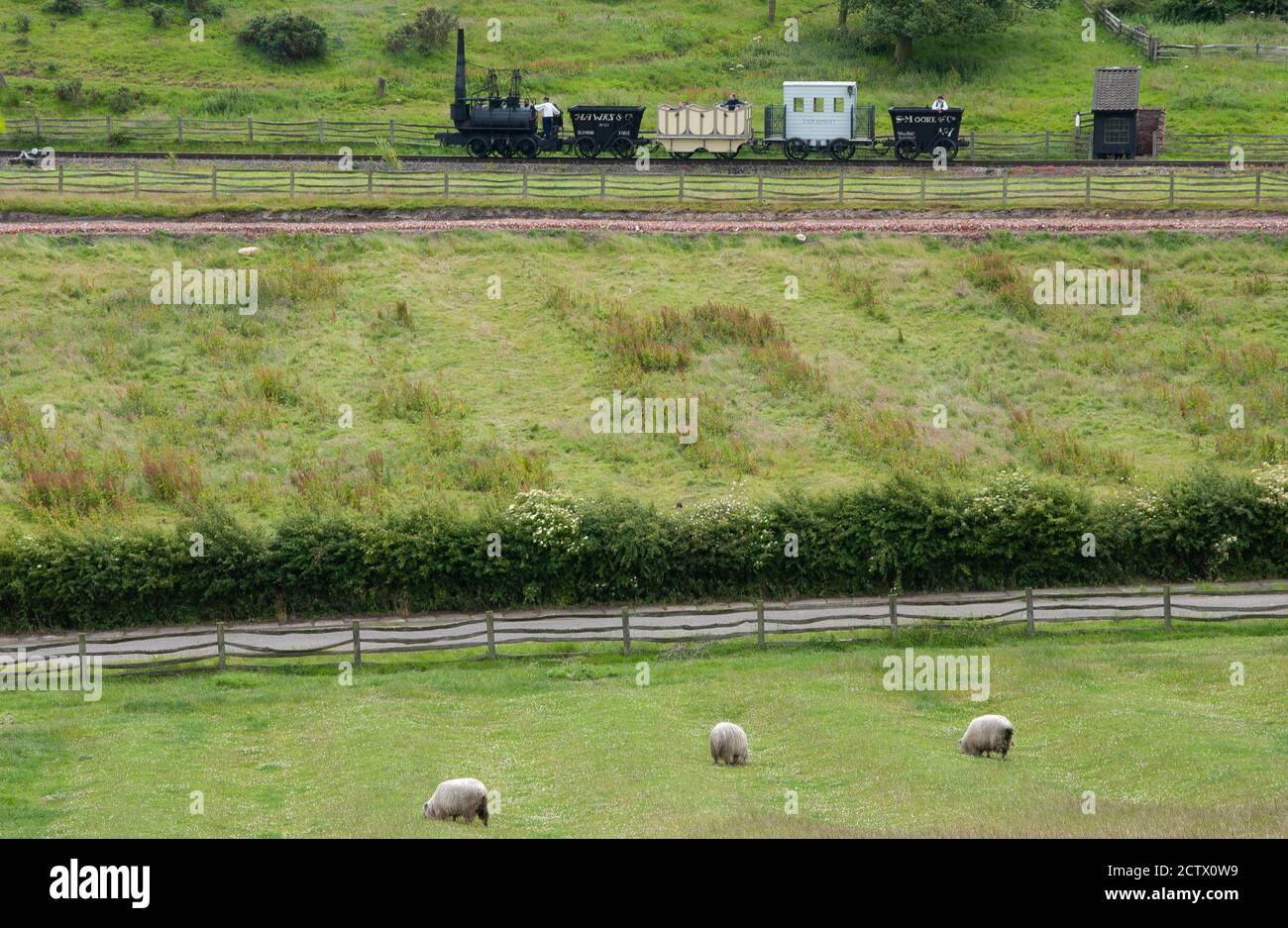 Pockerley Wagonway, Beamish Open Air Museum, Durham, England Stockfoto