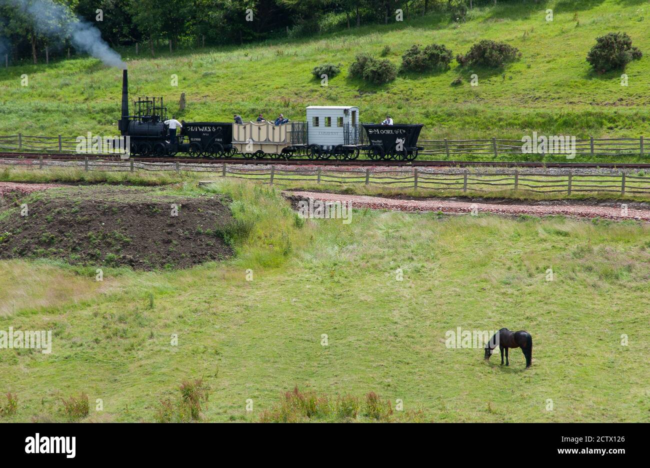 Pockerley Wagonway, Beamish Open Air Museum, Durham, England Stockfoto