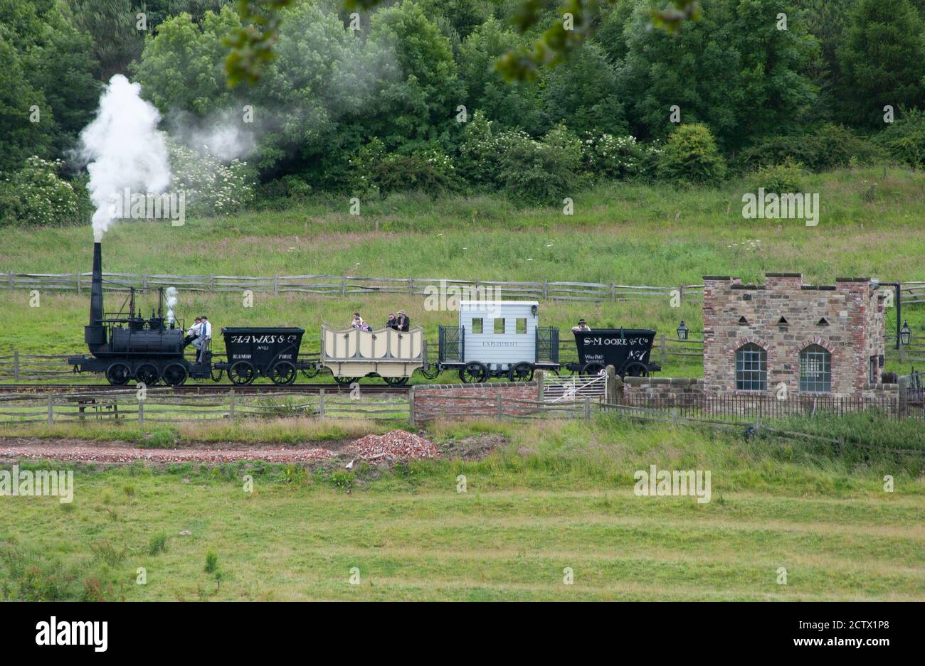 Pockerley Wagonway, Beamish Open Air Museum, Durham, England Stockfoto