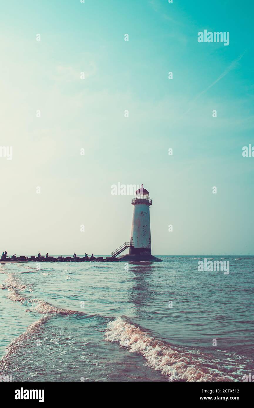 Ayr Leuchtturm oder Talacre Leuchtturm Stockfoto