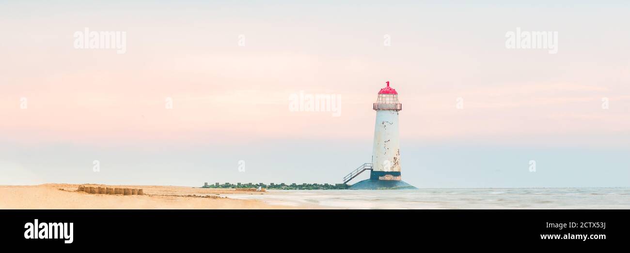 Ayr Leuchtturm oder Talacre Leuchtturm Stockfoto