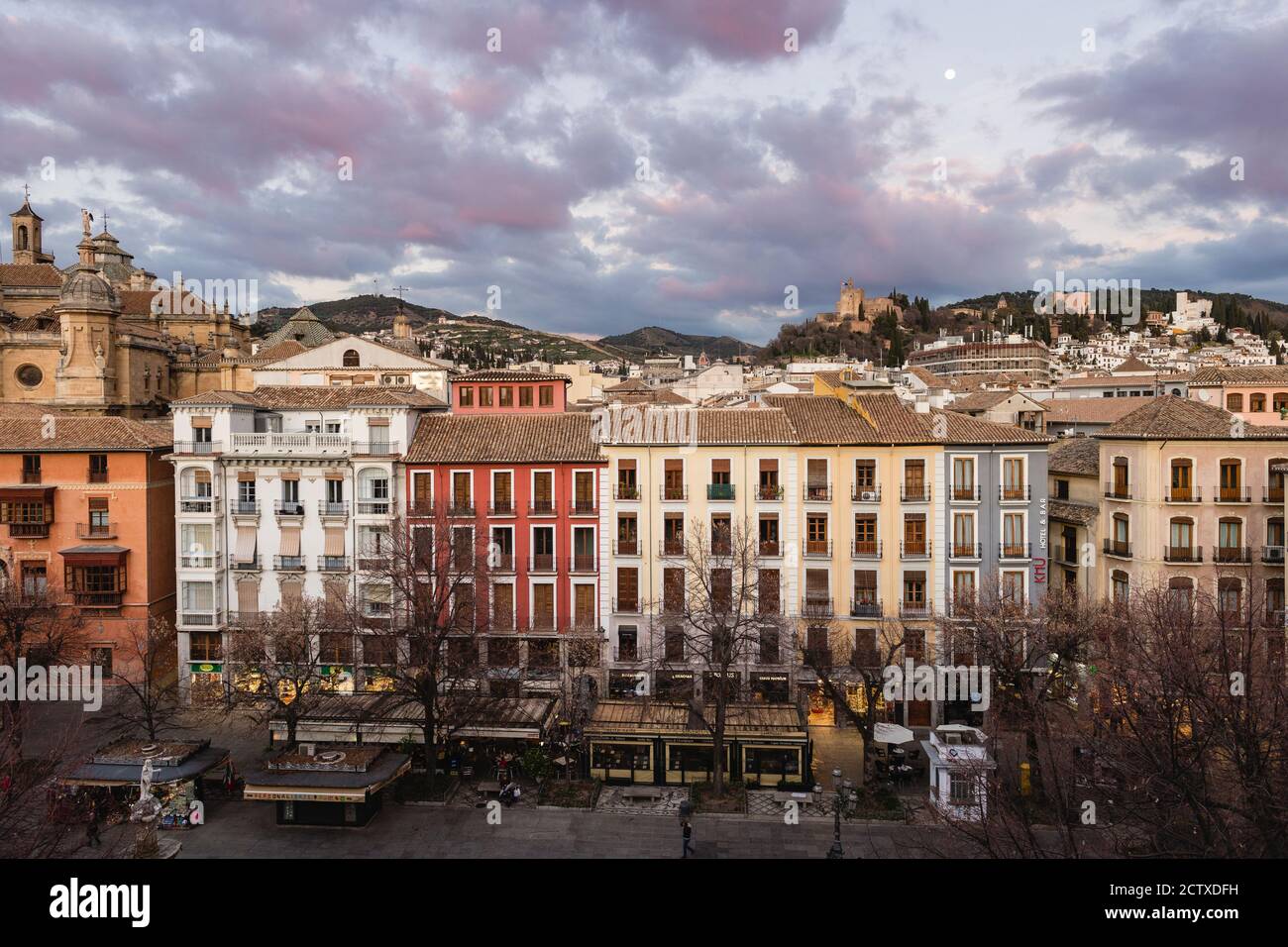 Bib-Rambla-Platz, Granada, Andalusien, Spanien Stockfoto